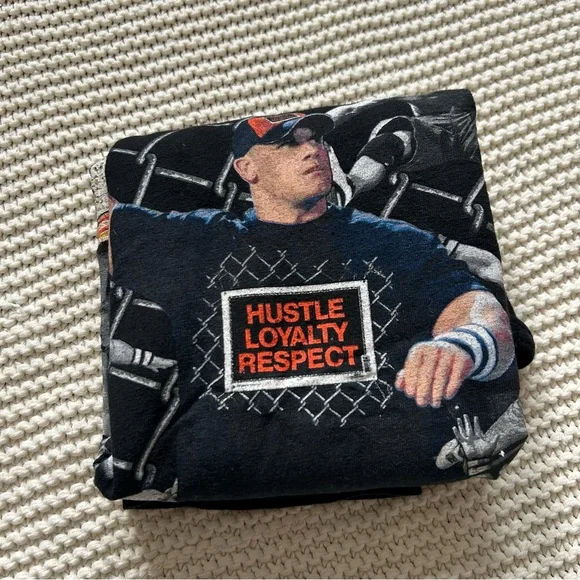 Y2K John Cena the Champ is Here Tshirt WWE Wrestling Print Black Medium 2007 - Picture 9 of 9